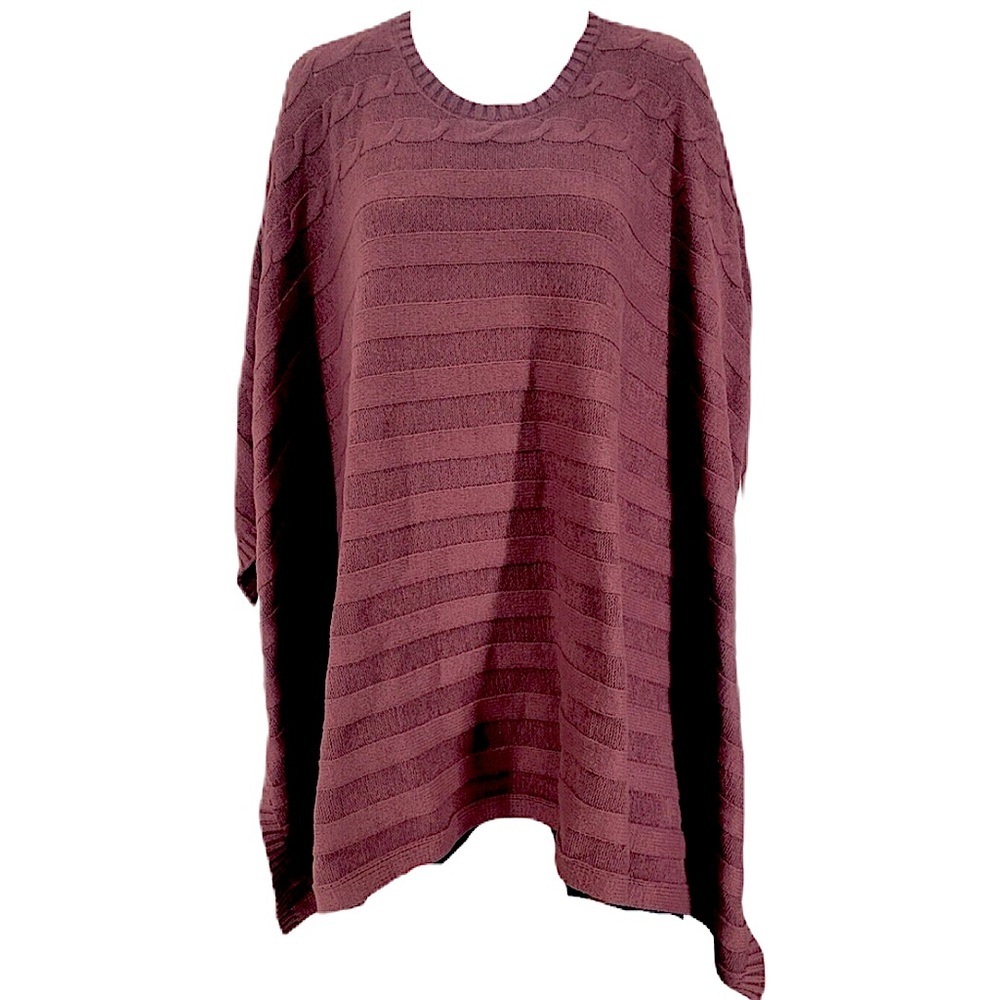 Lisa Rinna Collection Cable Knit Poncho Size M/L - Picture 5 of 11
